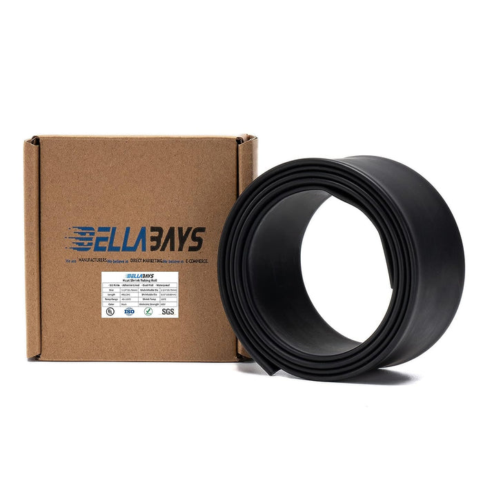1-1/4 Inch 31.75mm 4ft Black Heat Shrink Tubing