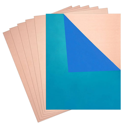 6 Pcs 24 Gauge 0.51mm 16oz  8" x 10" Copper Sheet