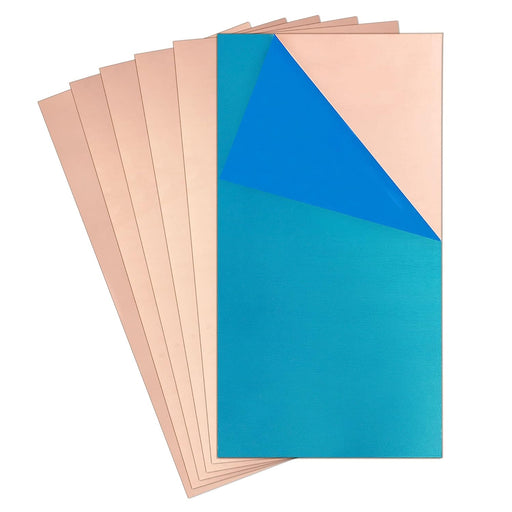 6 Pcs 24 Gauge 0.51mm 16oz 6" x 12" Copper Sheet