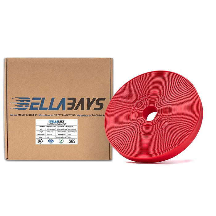 4:1 Ratio 3/4 Inch Red Heat Shrink Tubing Roll