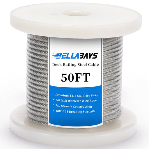 1 8 stainless steel cable 50 ft