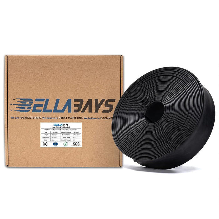 3 1 Ratio 2 Inch Black Heat Shrink Tubing