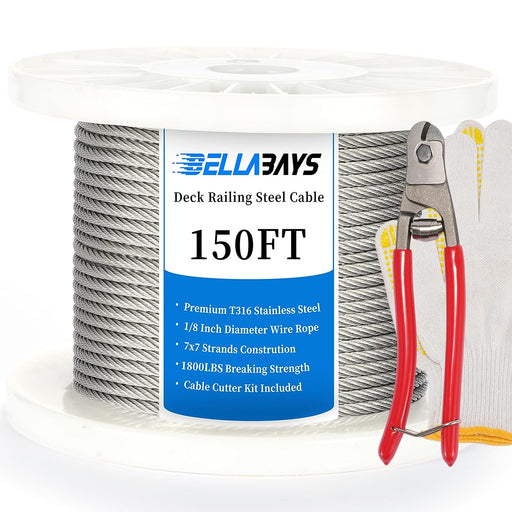 1 8 stainless steel cable 150 ft
