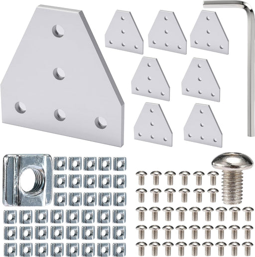 T-Shape Corner Joint Plate Connector Set Silver for 2020 Series