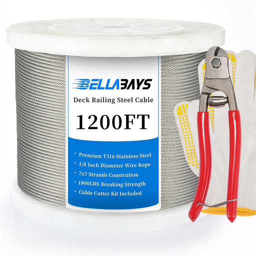1 8 stainless steel cable 1200 ft