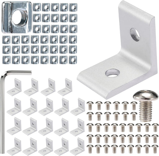 Corner Bracket Connector Set Silver