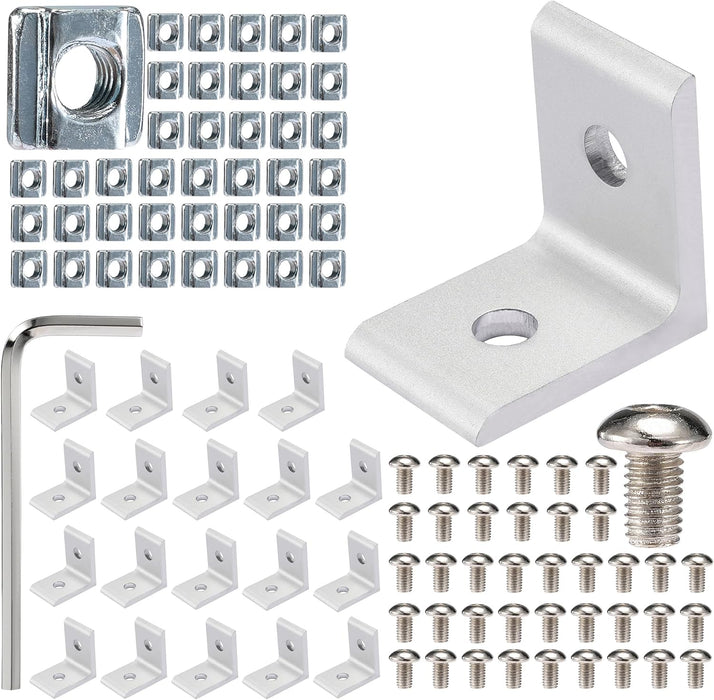 Corner Bracket Connector Set Silver
