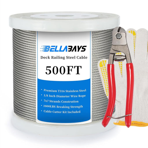 1 8 stainless steel cable 500 ft