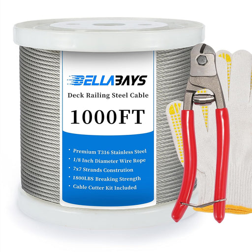 1 8 stainless steel cable 1000 ft