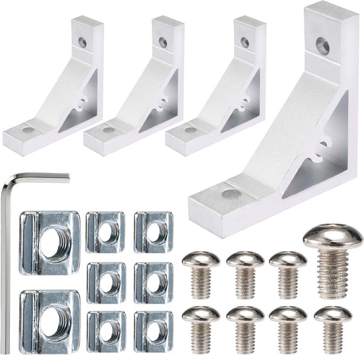 Heavy Corner Bracket Connector Set Silver