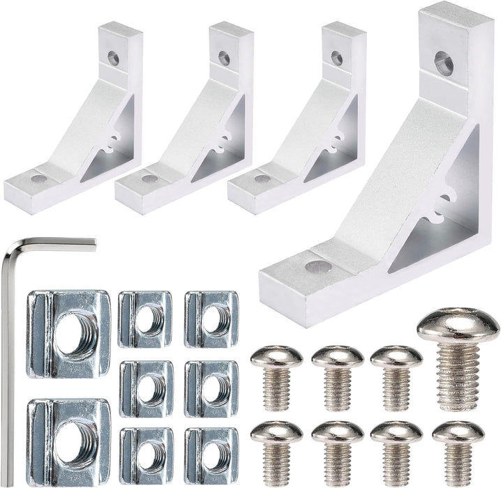 Heavy Corner Bracket Connector Set Silver
