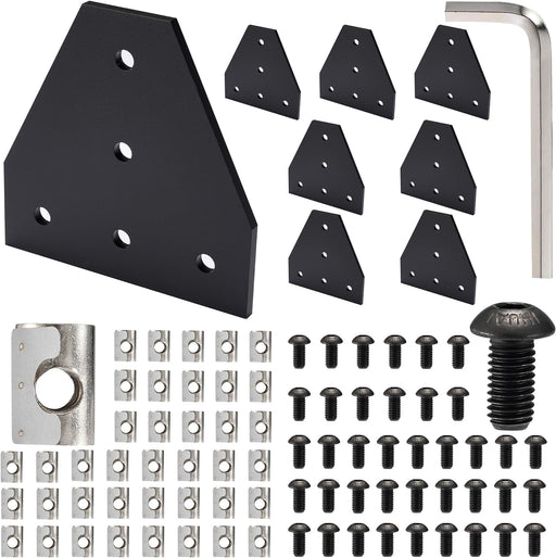 8 Sets T-Shape Corner Joint Plate Set for 40 Series Aluminum Extrusion Profile