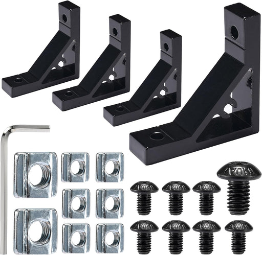 Heavy Corner Bracket Connector Set Black