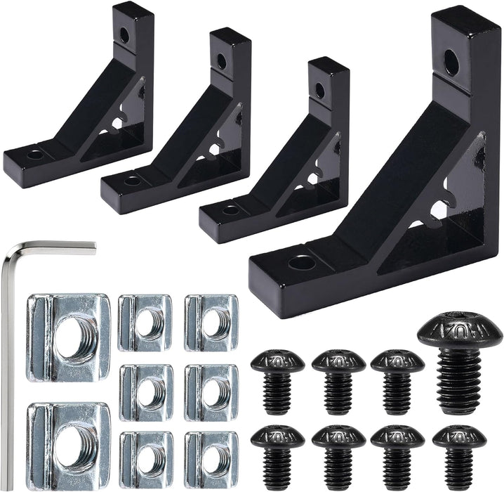 Heavy Corner Bracket Connector Set Black