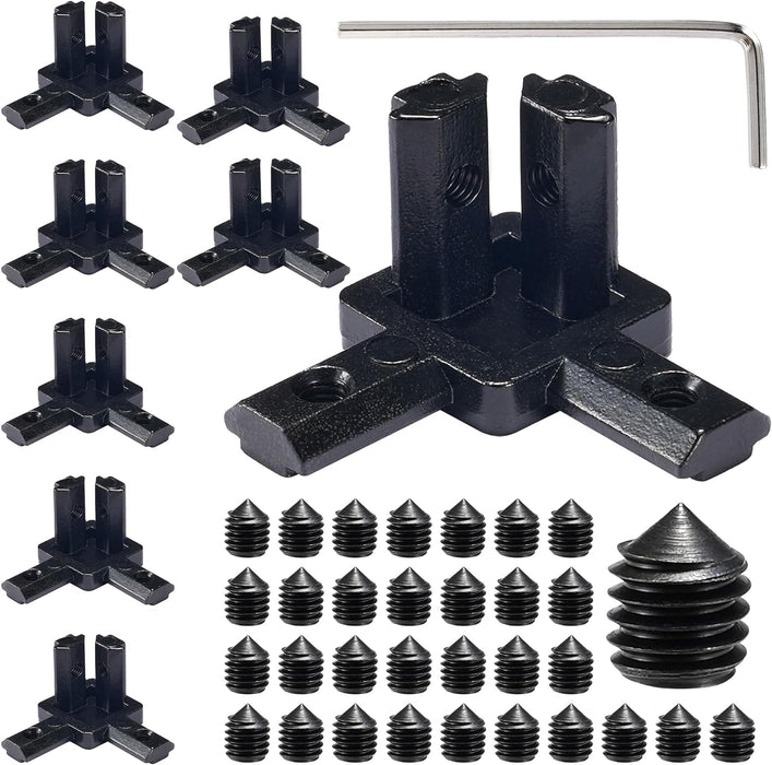 3-Way End Corner Bracket Set Black