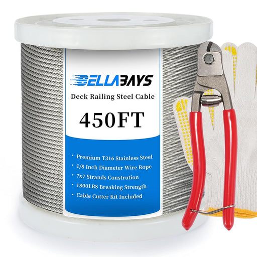 1 8 stainless steel cable 450 ft