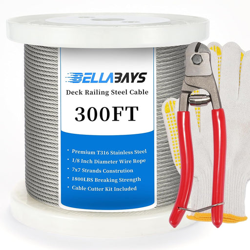 1 8 stainless steel cable 300 ft