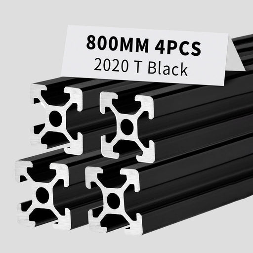 4Pcs 31.5inch 800mm 2020 Anodized Black T-Slot Aluminum Extrusion