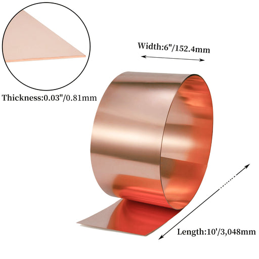 6 inch 10 ft Copper Flashing for Chimney