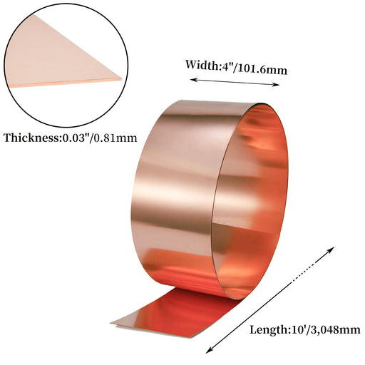 4in x 10ft Copper Flashing for Sale