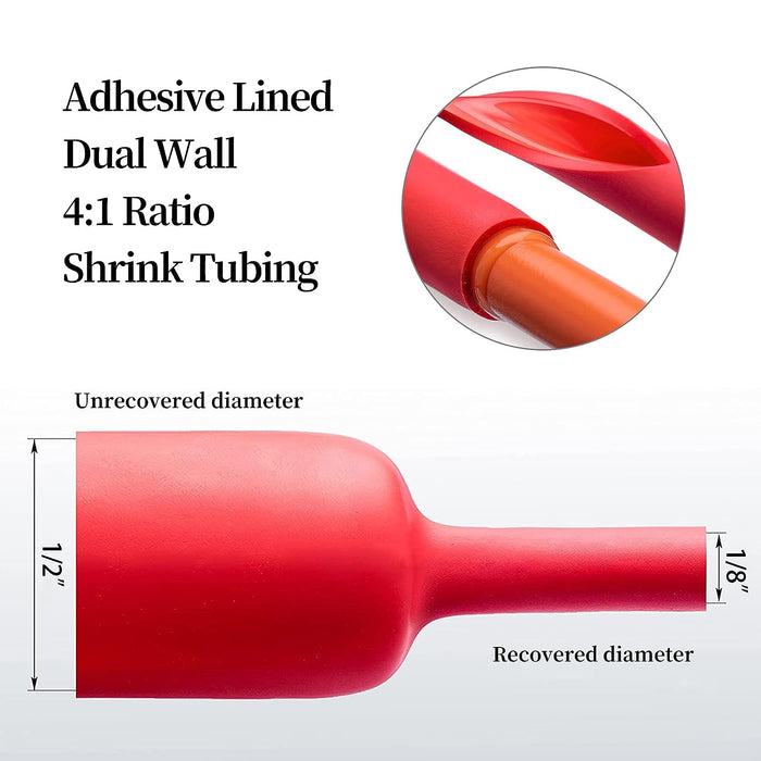 1 2 Red Heat Shrink Tubing