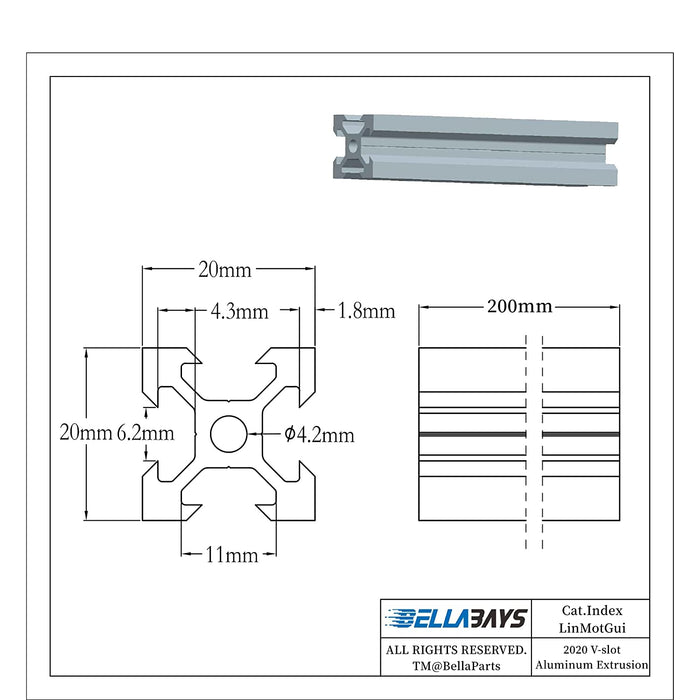 accurate 2020 v slot dimensions