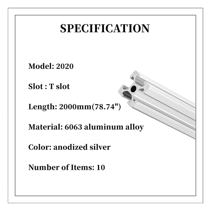 2020 t slot aluminum profiles